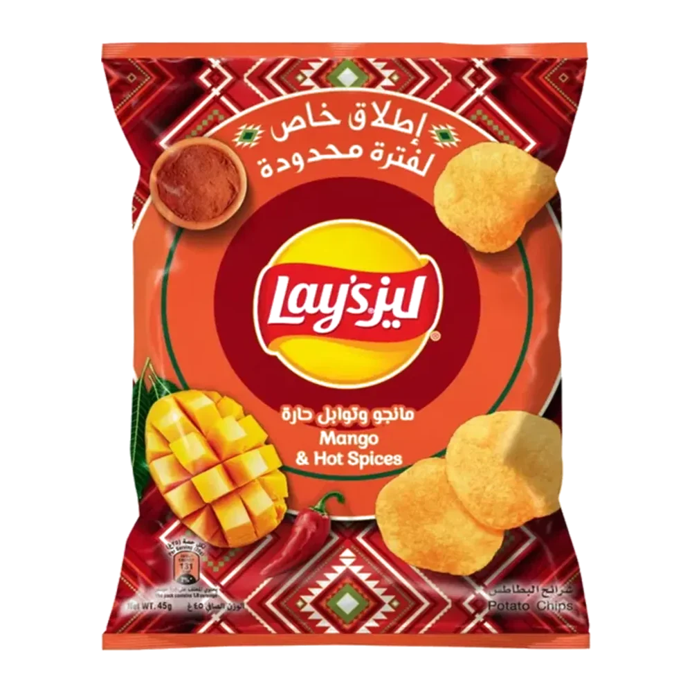 بطاطس ليز نكهة المانجو والتوابل الحارة 60 جم